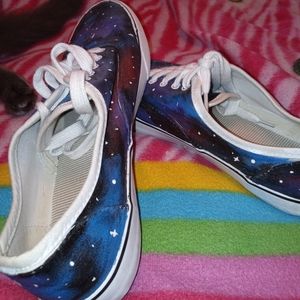 hand painted galaxy sneakers